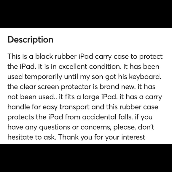 iPad rubber Cary case!! No worries!! Durable!! - Picture 10 of 10